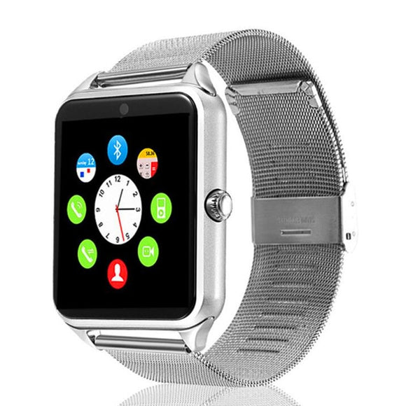 Smartwatch Z60 Bluetooth Pulseira de Aço Inoxidável